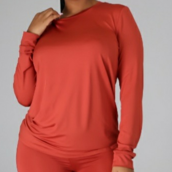 Two Piece Rust Legging Set - Picture 3 of 4